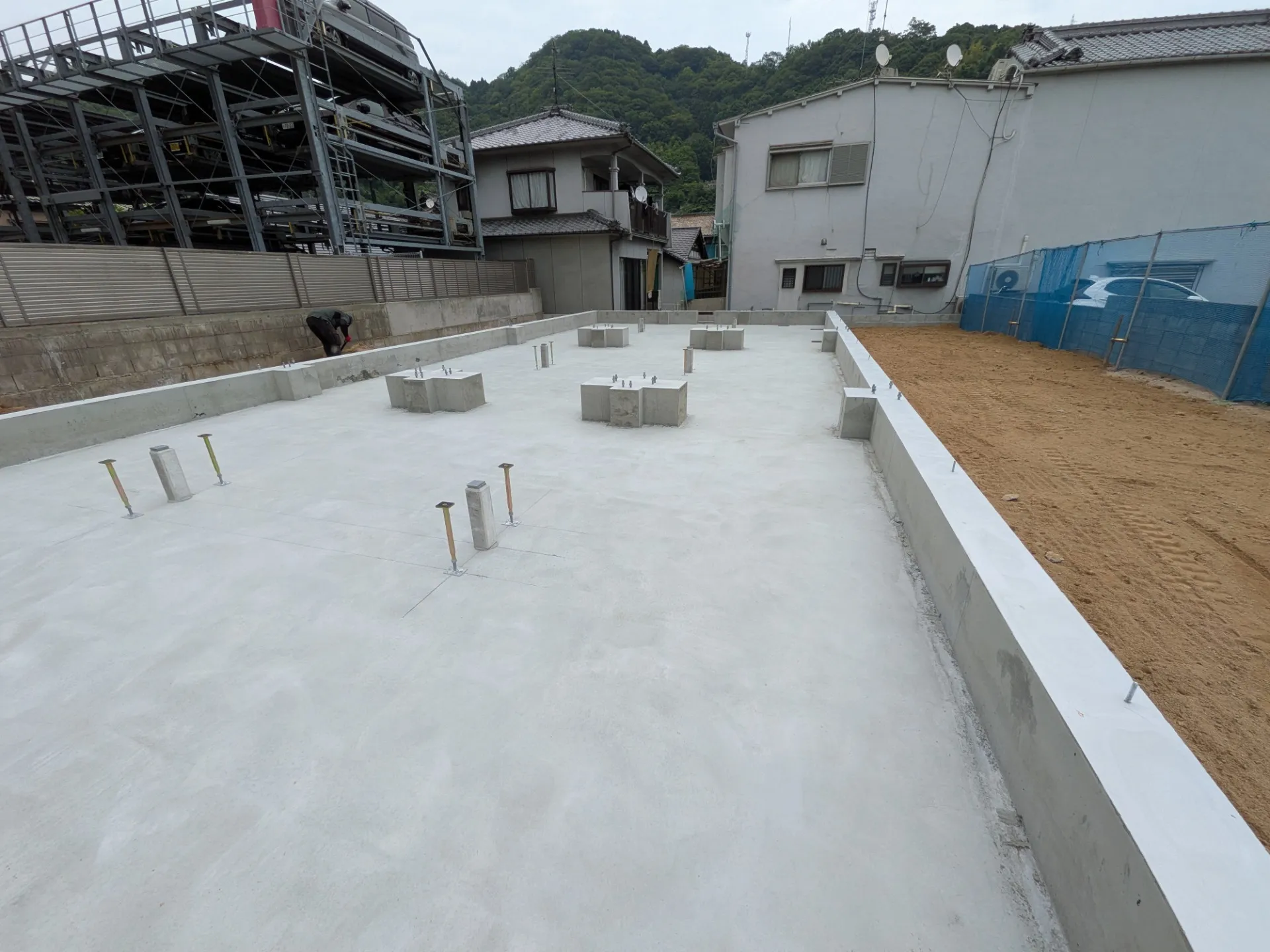 3階建てアパート基礎一体打ち